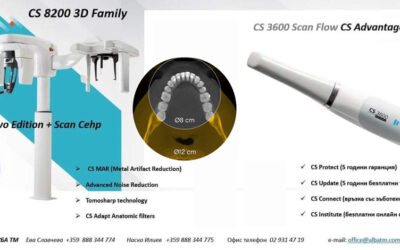 Идеалният пакет за Вашата дентална клиника: CS 8200 3D екстраорален панорамен 3D апарат и CS 3600 3D интраорален скенер