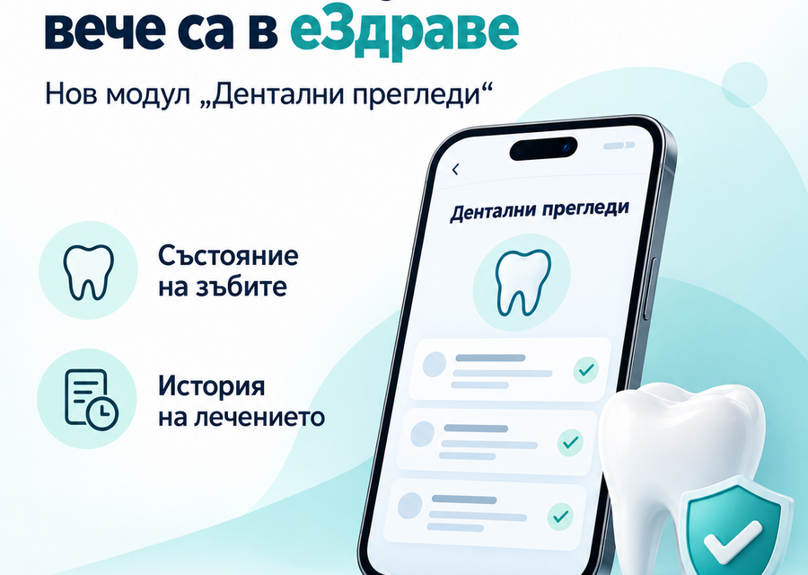 Прегледите при зъболекар вече са част от електронното здравно досие